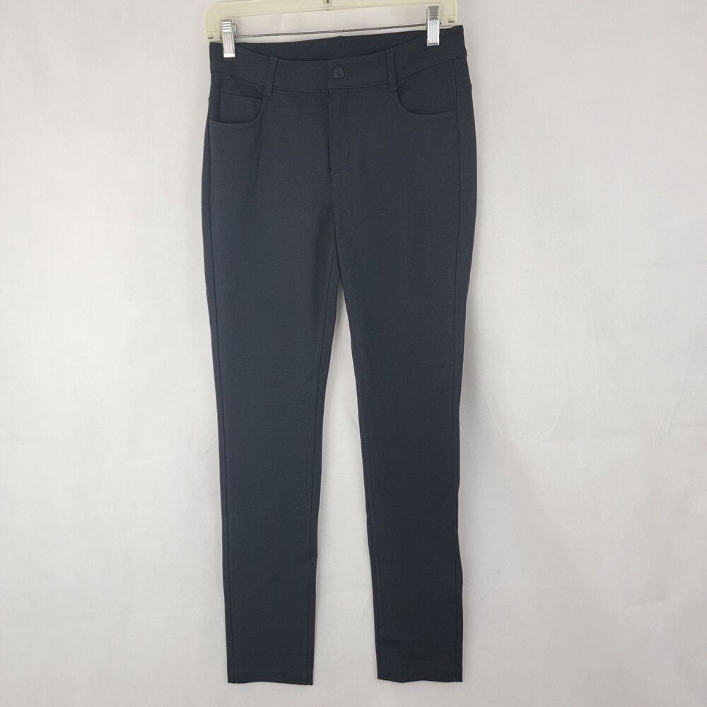 ATHLETA Womens Ponte Skinny Pants Sz 6 Black Office Career Comfort Casual Travel